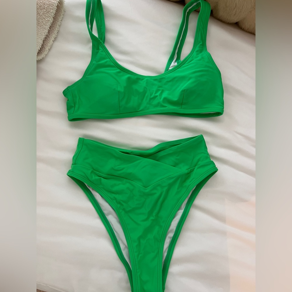 Green swim suit